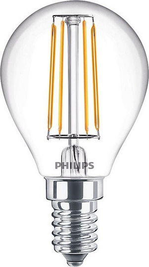 Philips LED Bulb 4.3W for Socket E14 and Shape P45 Warm White 470lm