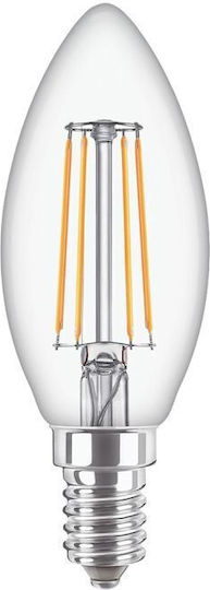 Philips LED Bulb 4.3W for Socket E14 and Shape B35 Natural White 470lm