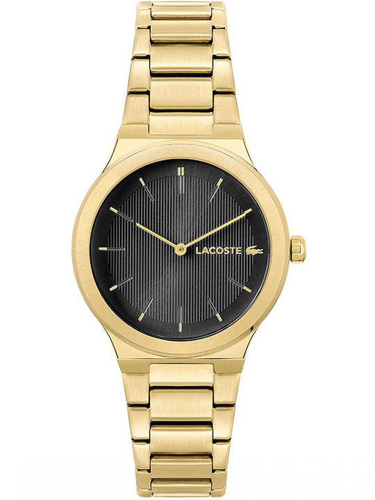 Lacoste Chelsea Γυναικείο Ρολόι 34mm Μπαταρίας με Χρυσό Μεταλλικό Μπρασελέ