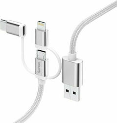 HAMA USB към Lightning / Type-C / micro USB Кабел 0.2м 00183306