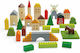 Plan Toys Cuburi De Construit La Țară Din Lemn Pentru 3+ Ani 42 Bucăți