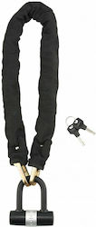 Thirard Loops 90cm Motorcycle Anti-Theft Chain with Lock in Black
