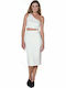 Women's Summer Crop Top Cotton with One Shoulder White