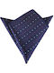 Poset Suit Pocket Scarf Dark Blue with Red and White Dots