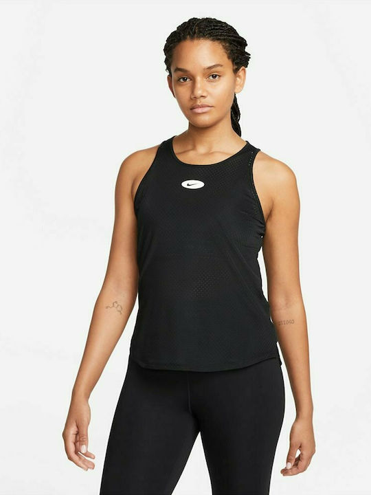Nike One Icon Clash Γυναικεία Μπλούζα Αμάνικη Μαύρη