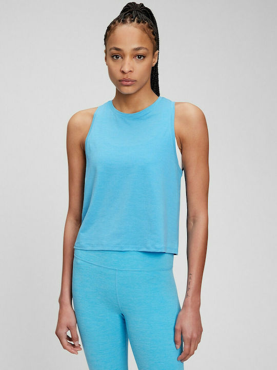 GAP Damen Sportlich Bluse Ärmellos Blau