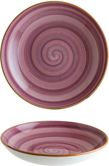 Bonna Blackberry Teller Suppe aus Porzellan Lila mit Durchmesser 23cm 6Stück