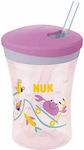 Nuk Baby & Kleinkind Becher Action Cup Rosa 1Stück 230ml für 12m+m+
