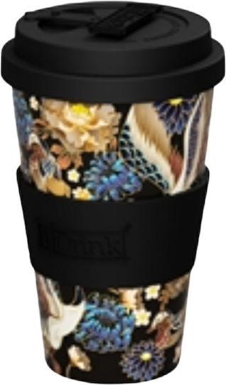 iDrink Nature Cană Bambus cu Capac Multicoloră 435ml