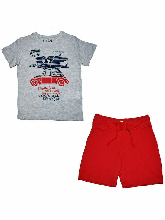 Losan Kids Set with Shorts Summer 2pcs Gray