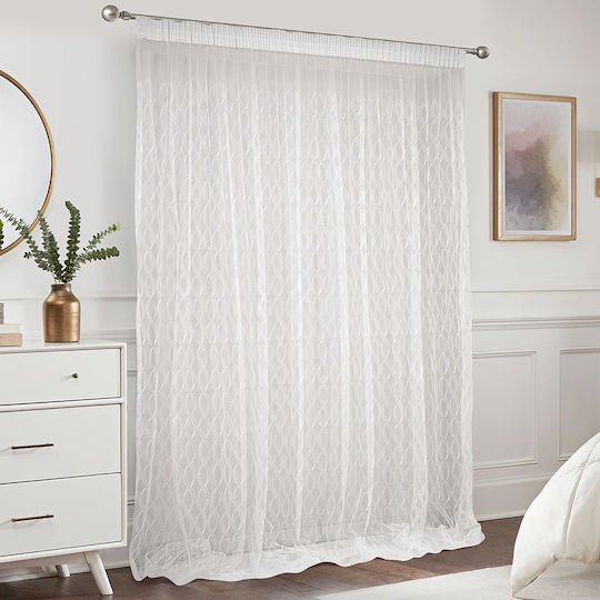 Lino Home Vorhang mit Bleistiftfalten Grumo Weiß 280x300cm