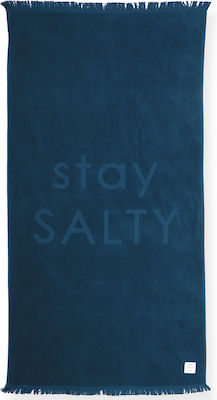 Nef-Nef Stay Salty Blue Cotton Beach Towel 170x90cm 030590