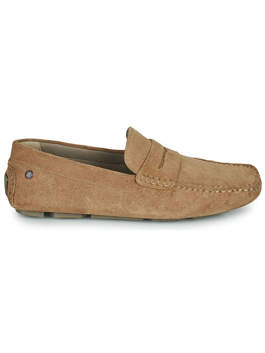 Jack & Jones Suede Ανδρικά Loafers Taupe