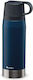 Aladdin Twin Cup CityPark Thermavac Bottle Thermos Stainless Steel BPA Free Blue 1.1lt with Cap-Cup 10-10379-001