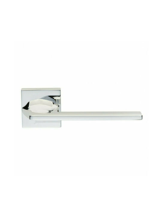 Ilavio Lever Front Door with Rosette Right 2406 with Rosette Chrome