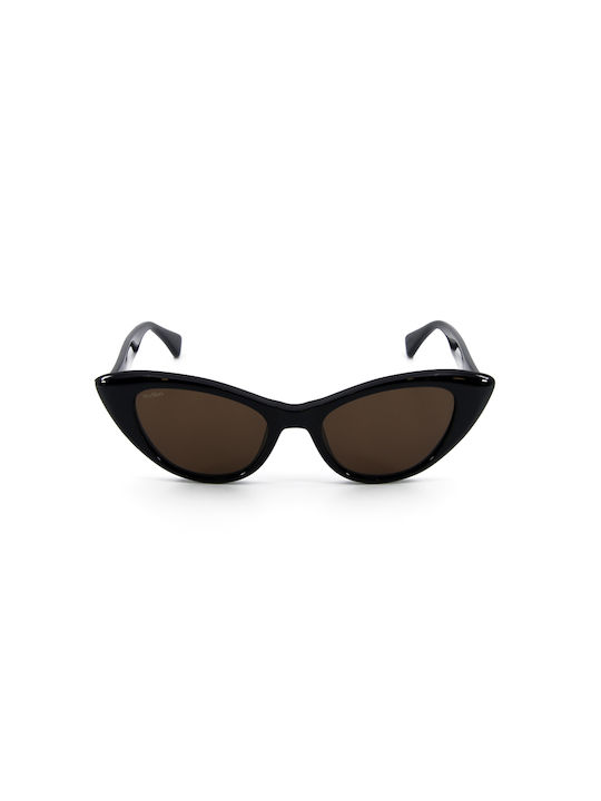 Max Mara Logo 10 Women's Sunglasses with Black Plastic Frame and Black Lens MM 0039 01E