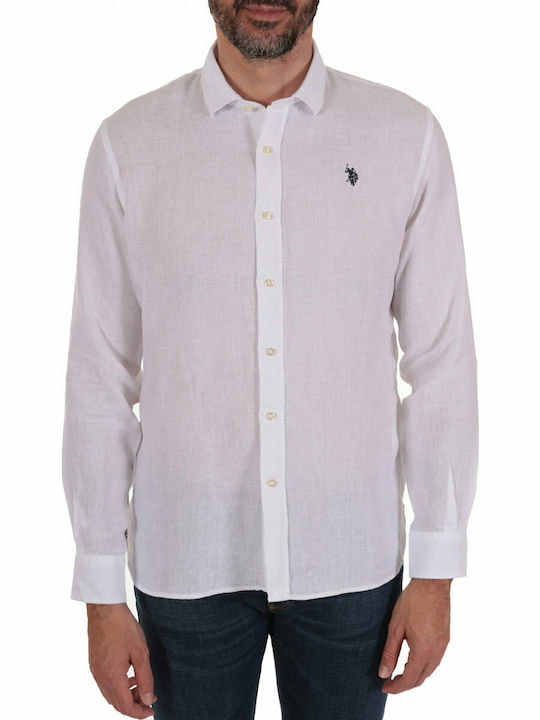 U.S. Polo Assn. Cale Langärmeliges Leinenhemd i...