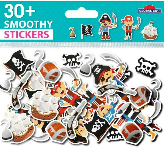 Global Gift Smoothy Pirates Διακοσμητικό Αυτοκόλλητο για DIY Κατασκευές 30τμχ 15x8εκ.