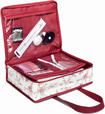 Prym Burgundy Sewing Box 34x26cm 612059