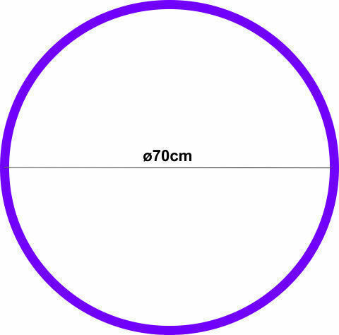 Reinhart Στεφάνι Ρυθμικής με Διάμετρο 70cm Μωβ