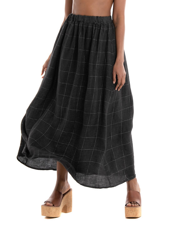 Crossley Skirt Gamis - Dark Grey Φούστες (Γυναικείο Linen Dark Grey - GAMIS)