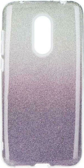 Forcell Shining Back Cover Σιλικόνης Clear / Violet (Redmi 5 Plus)