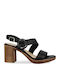 Leder Sandalen Schwarz