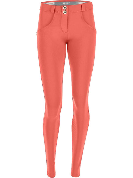 Freddy Women's Fabric Trousers Push-up Skinny Fit Orange
