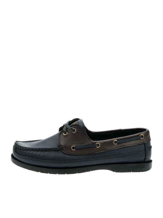 Δερμάτινα Ανδρικά Boat Shoes σε Μπλε Χρώμα