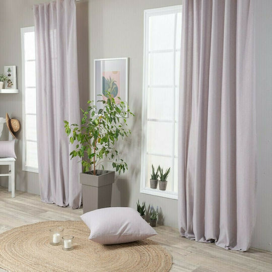 Teoran Curtain with Pencil Pleat Aragona 07 Lilac 140x260cm