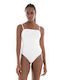 Only Slim Strap Swimsuit Aline White