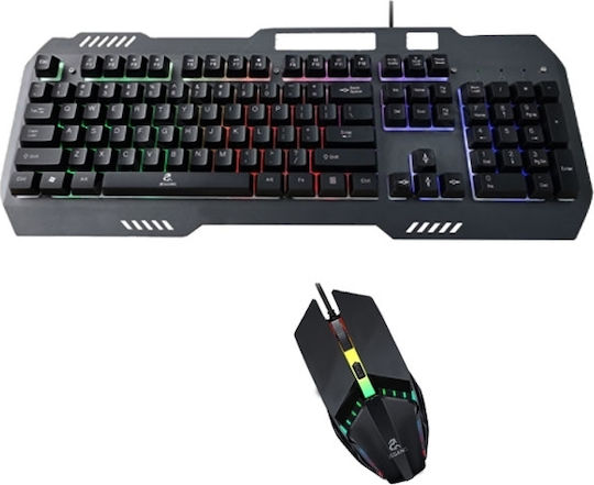 Jeqang JK-968 Οπτικό Σετ Gaming Πληκτρολόγιο με RGB φωτισμό & Ποντίκι (Αγγλικό US)