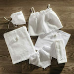 Παρίσης Baptism Towel Set Λευκό