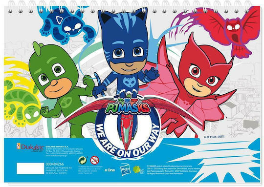Diakakis Zeichenblöcke PJ Masks A4 (21 x 29,7 cm) Verschiedene Designs