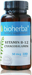 Bioherba Vitamin B12 Cyanocobalamin Витамин 50mcg 100 капси