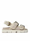 Flache Sandalen für Damen in Beige Farbe