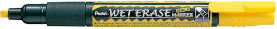 Pentel Wet Erase Chalk Marker Μαρκαδόρος Κίτρινος Μαυροπίνακα Υγρής Κιμωλίας για Γυαλί