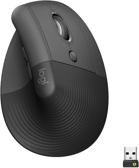 Logitech Lift Ασύρματο Εργονομικό Vertical Ποντίκι Μαύρο