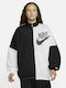 Nike Κοντό Γυναικείο Puffer Μπουφάν Αντιανεμικό Black/White