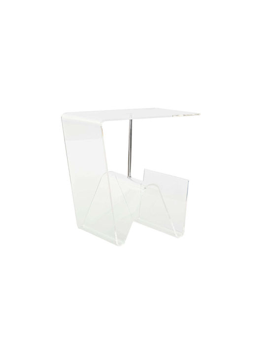 Rectangular Side Table Διάφανο L40xW30xH44cm