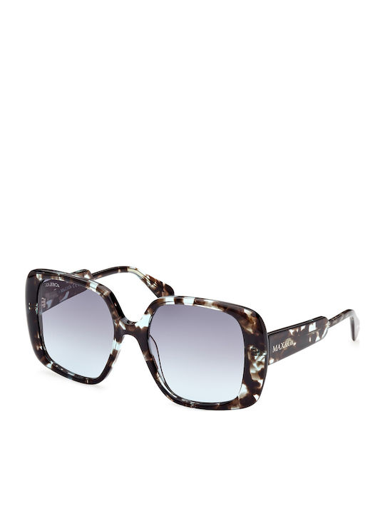 Max & Co Women's Sunglasses with Brown Tartaruga Plastic Frame and Gray Gradient Lens MO0048 55P