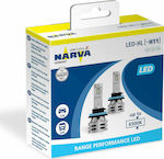 Narva Lămpi Autoturismului Η11 H11 LED 6500K Alb rece 12-24V 24W 2buc