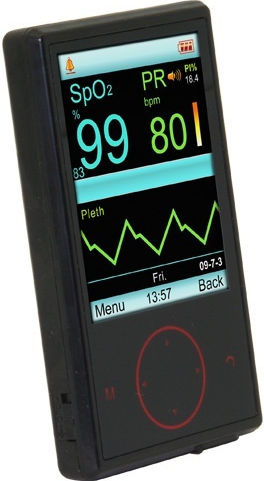 Contec CMS60F Επαγγελματικό Οξύμετρο Χειρός για Παιδιά Μαύρο
