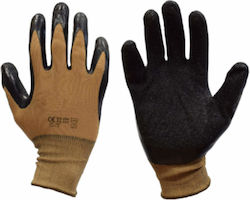 Knitted RUBBER gloves - Brown/Black