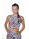 Bluze Damă de Vara Crop Top Bumbac Fără Mânecă Animal Print Roz