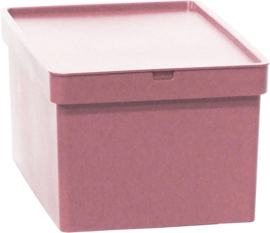Viomes Nova Plastic Storage Box with Lid Pink 28x18.5x13.5cm