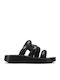 Versus Leather Women's Flat Sandals in Black Color