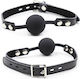 Dream Love OhMama! Fetish Silicone Ball Gag With Leather Belt Gag in Black Color