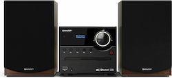Sharp Ηχοσύστημα 2.0 XLB517 GC-15-XLB517DBR 7.5W με CD / Digital Media Player και Bluetooth Καφέ