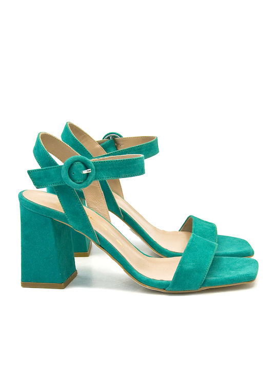 Mourtzi Suede Sandals Green